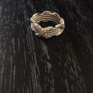 Sterling silver ring with CZ detail